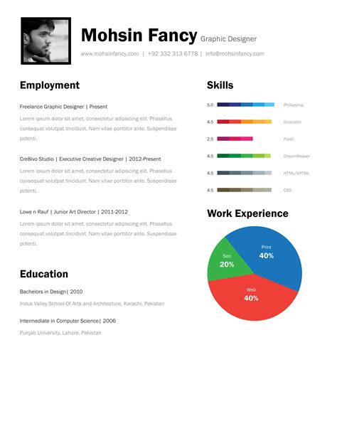 One Pager Resume Templates Free Download 1 Page Examples Page