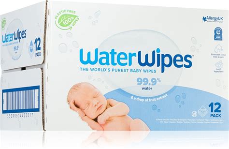 Water Wipes Baby Wipes 12 Pack toallitas húmedas suaves para bebés