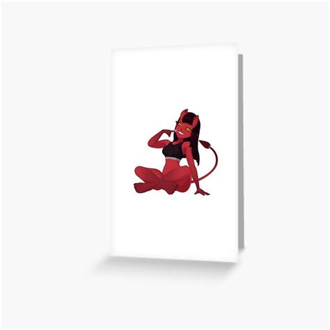 Meru The Succubus Cute Trendy Stiker Greeting Card For Sale By Aminooo11 Redbubble