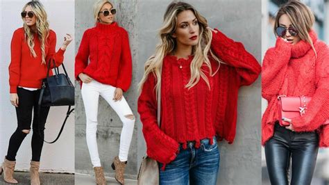 Total 38 Imagen Outfit Con Sueter Rojo Mujer Abzlocal Mx