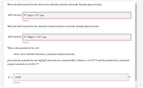 Solved Write The Half Reaction For The Silver Silver Chegg