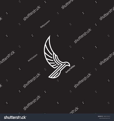 Falcon Line Art Stock Vector Royalty Free 1360141613 Shutterstock