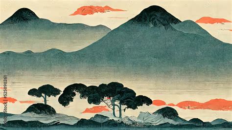 Japanese Ukiyo E Landscape Art Prints Oriental Artistic Painting