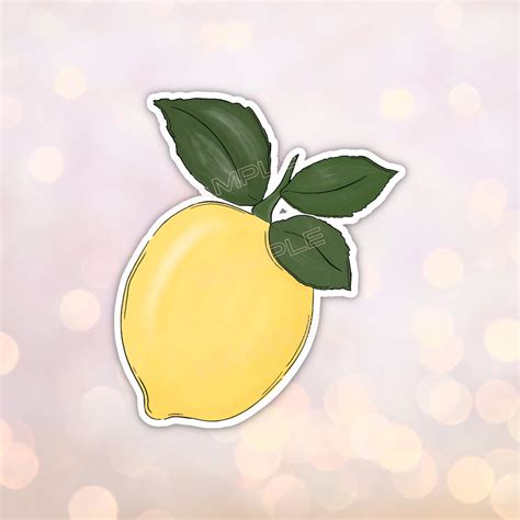 Lemon DIGITAL STICKER Cute Lemon Sticker Cute Gift Lemon Etsy