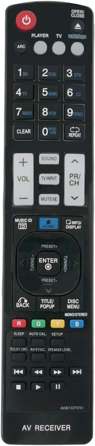 Perfascin Akb Replaced Remote Control Fit For Lg Av Receiver