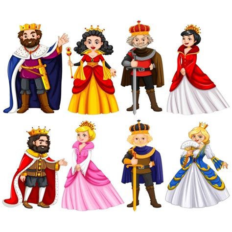 Premium Vector | Royal characters collection