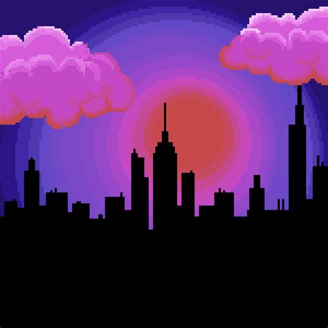 Pixilart Night City By Charly Fox