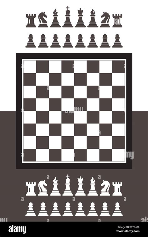 Chess Game Vector Illustration In Flat Style Chess Figures King Queen