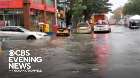 Record Breaking Rainfall Causes Flooding In New York City Youtube