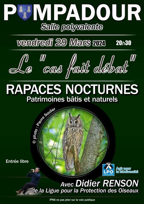 Le Cas Fait D Bat Rapaces Nocturnes Salle Polyvalente Arnac Pompadour