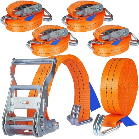 Buy 4 Pack 2000kg 6m Ratchet Straps With Hooks Tie Down Heavy Duty