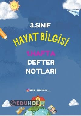 Hayat Bilgisi 1 Hafta Defter N Eduhol Etkinlik İndir Oyun Oyna