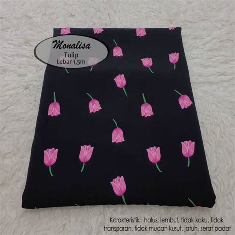 Jual KAIN MONALISA TULIP HARGA PER 0 5 METER Shopee Indonesia