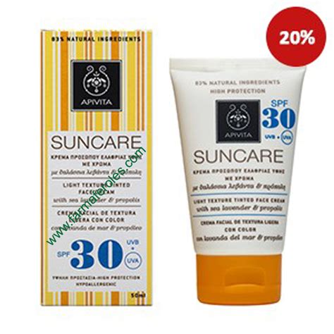 Apivita Suncare Crema Facial Ligera Con Color Spf Ml Farmaferoles