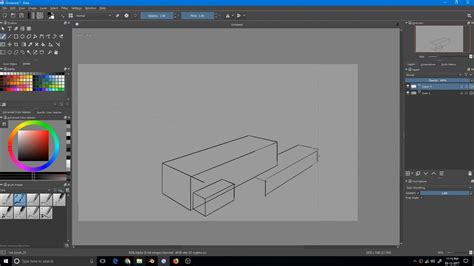 Krita Assistant Tool Part Vanishing Point Setting Up Perspective