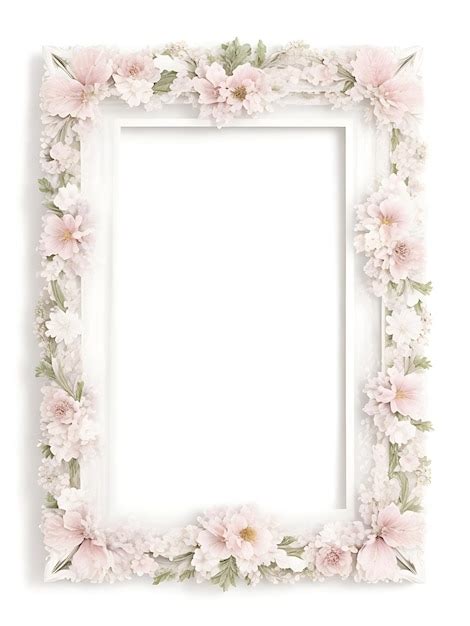 Premium AI Image | Free flower Border frame with watercolor Flower