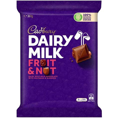 Cadbury Dariry Milk Fruit Nut Milk Chocolate With Sultanas Almonds