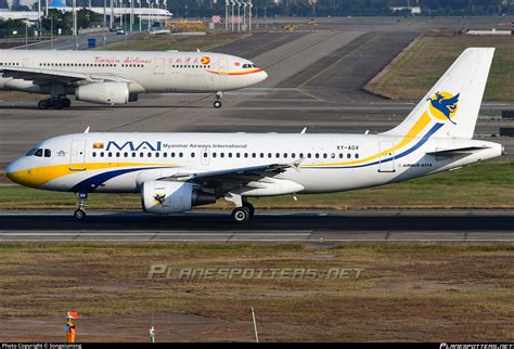 XY AGV Myanmar Airways International Airbus A319 111 Photo By