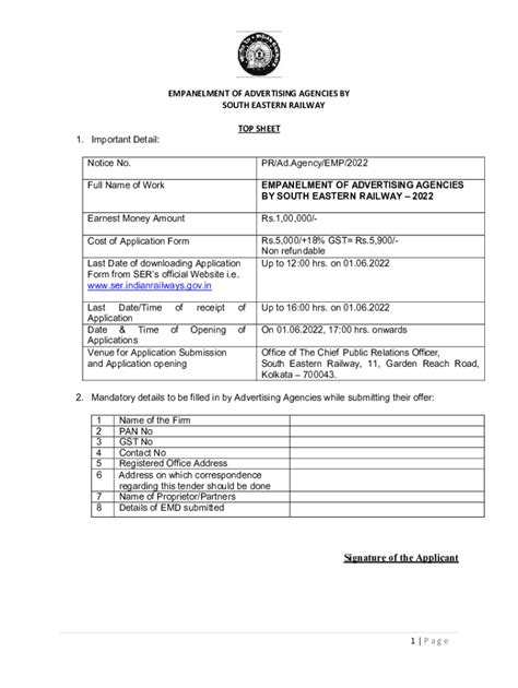 Fillable Online Er Indianrailways Gov Incrisuploadsempanelment Of