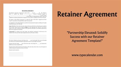 Free Printable Retainer Agreement Templates Word Pdf