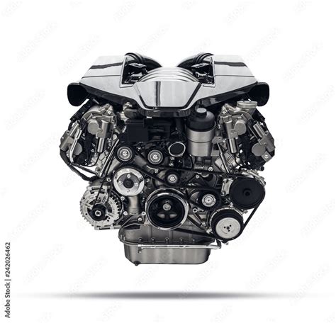 Car engine. Concept of modern car engine isolated , parts / components ...