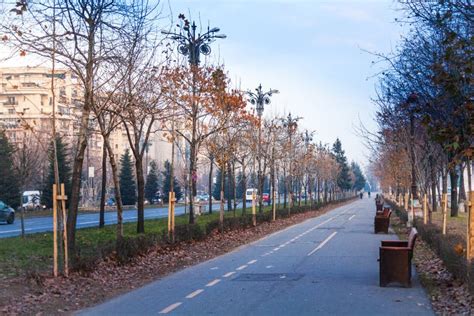 The View of Bulevardul Unirii, Bucharest, Romania Stock Photo - Image ...