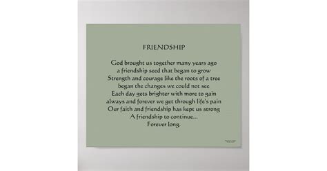 Christian Friendship Poem Poster | Zazzle