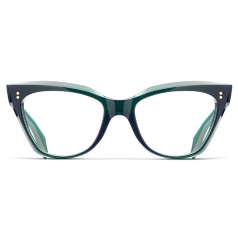 9288 Optical Cat Eye Glasses Emerald Colour Studio