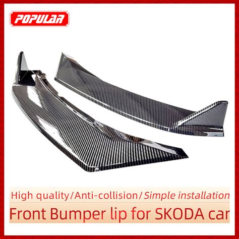 Abs Black Glossy Front Car Bumper Lip Splitter For Skoda Superb China