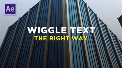 Wiggle Text Adobe After Effects Sam Kolder Inspired Tutorial Youtube