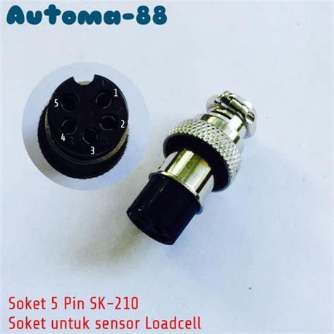 Jual Soket 5 Pin Female Untuk Sensor Loadcell Timbangan Digital Sk210c Kab Bekasi Automa 88