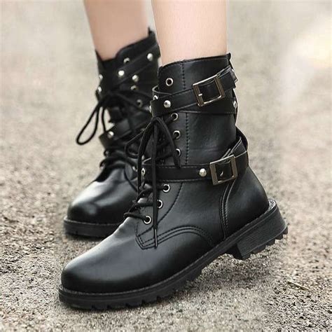 Shop Grunge Low Heel Ankle Boots - Grunge Clothing Store