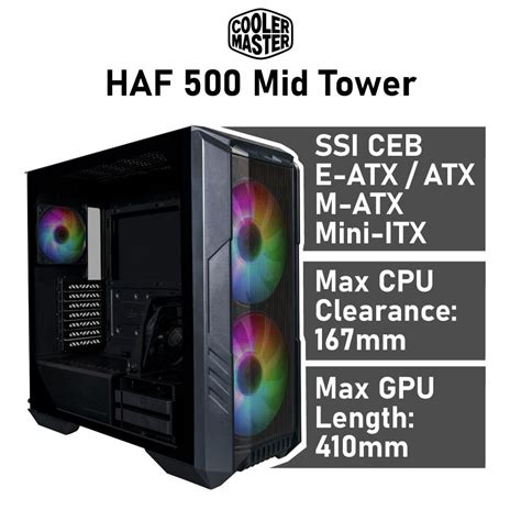 Cooler Master Haf Mid Tower H Kgnn S Computer Case Cases