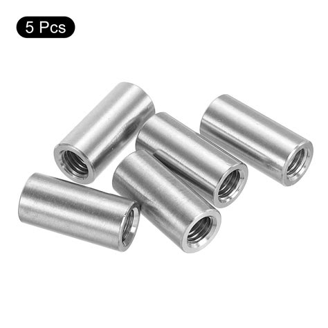 Pcs Round Connector Nuts M X X Mm Coupling Nut Sleeve Rod Bar Stud