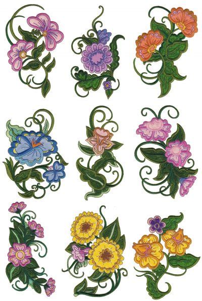 Fanciful Garden Iii Collection Machine Embroidery Designs By Sew Swell