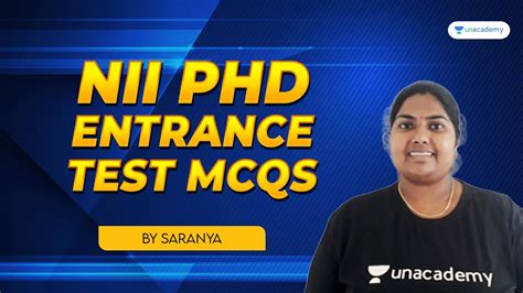 Nii Phd Entrance Test Mcqs Csir Life Sciences Saranya V