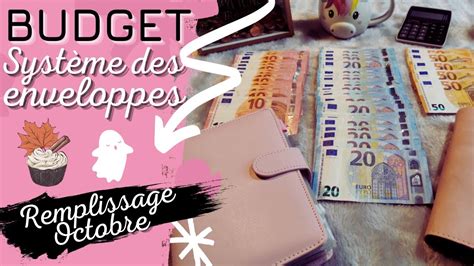 REMPLISSAGE ENVELOPPES MOIS D OCTOBRE BUDGET SYSTÈME DES ENVELOPPES