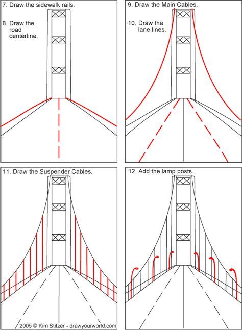 9 How To Draw Bridges Ideas Draw Bridge Drawing Drawing Tutorial