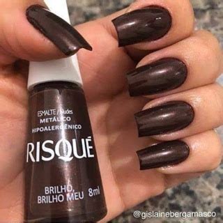 Esmalte Risqu Nude Met Lico Brilho Brilho Meu Ml Shopee Brasil