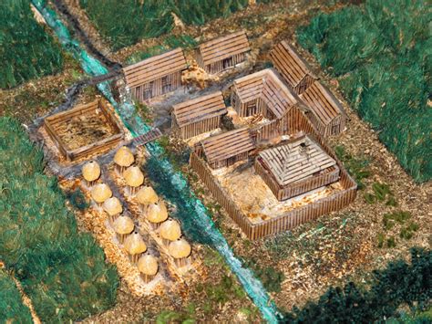 Model Of Slave Quarters At A Sugar Cane Plantation Slavery And