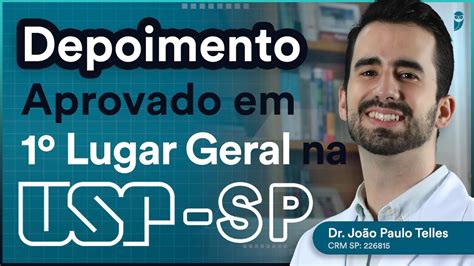 Depoimento Aprovado em 1º Lugar Geral na Residência Médica da USP SP