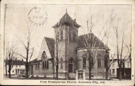 First Presbyterian Church Columbia City, IN Postcard