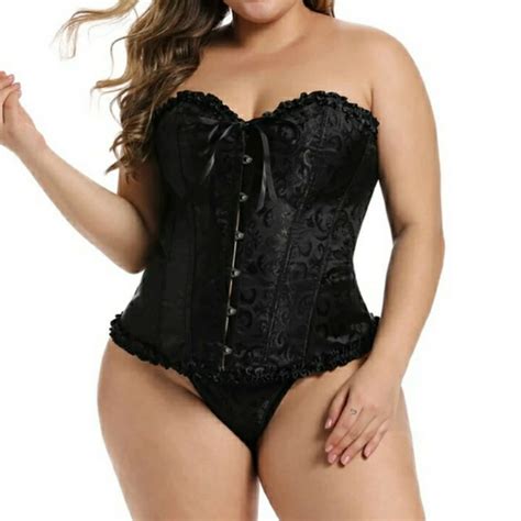 Intimates And Sleepwear Plus Sexy Black Lace Up Corset Poshmark