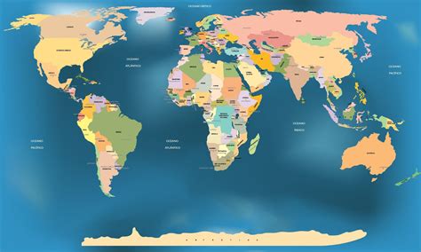 World Map With Major Cities