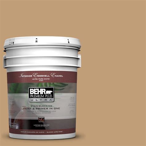 Behr Premium Plus Ultra 5 Gal 300f 4 Almond Toast Eggshell Enamel