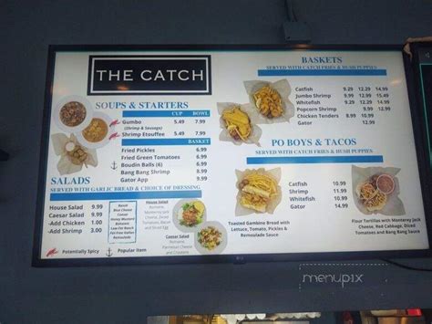 Online Menu Of The Catch Denton Tx