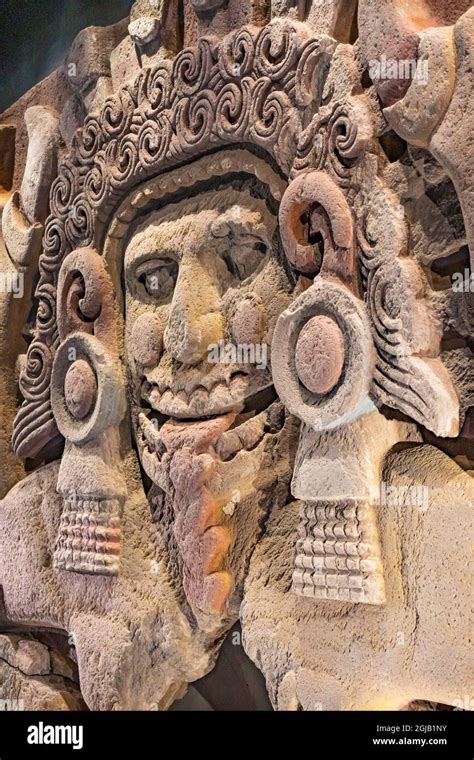 Ancient Aztec statue. Templo Mayor Museum, Mexico City, Mexico Stock ...