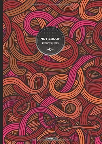 KOTAO Notizbuch Punkt Raster DIN A4 259 Swirls Red 150 Seiten 90g