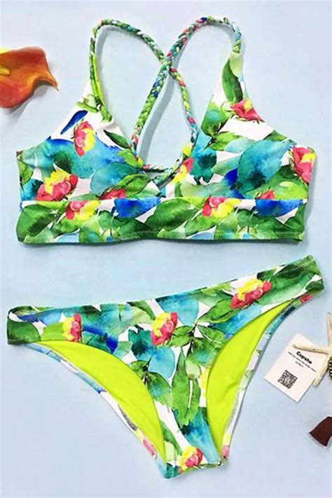 Oil Painting Floral Bikini Set