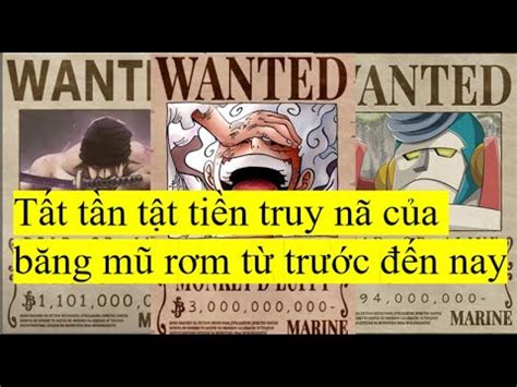 Truy nã mới nhất băng mũ rơm sau wano bộ tứ quái vật của băng truy nã